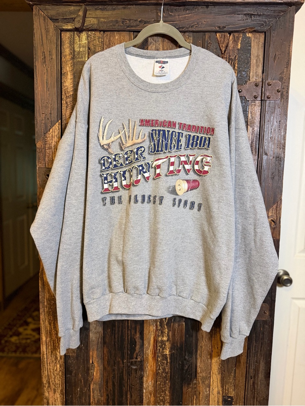 VTG 90’s Jerzees Deer Hunting Sweatshirt XL American Tradition